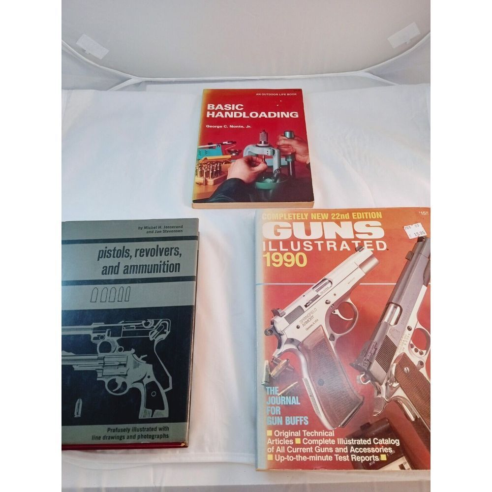 Pistols Revolvers Ammunition Book 1966  M. H. Josserand Jan Stevenson - Lot Of 3